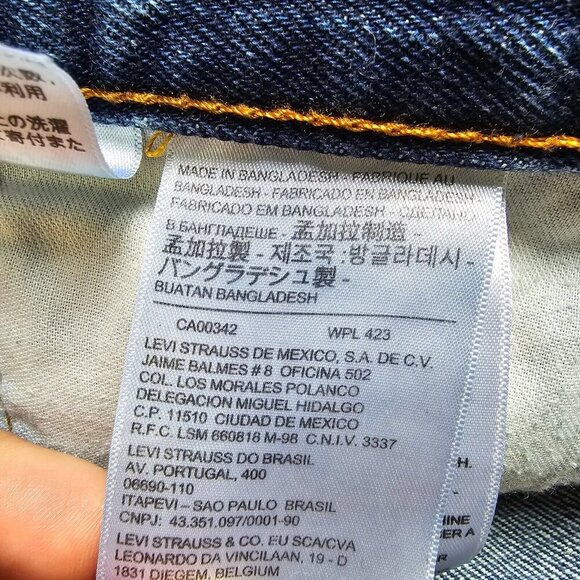 Levi’s 505 Mens Straight Fit Jeans Size 34x32 (fits 32x30) Medium Wash Denim - Picture 8 of 15